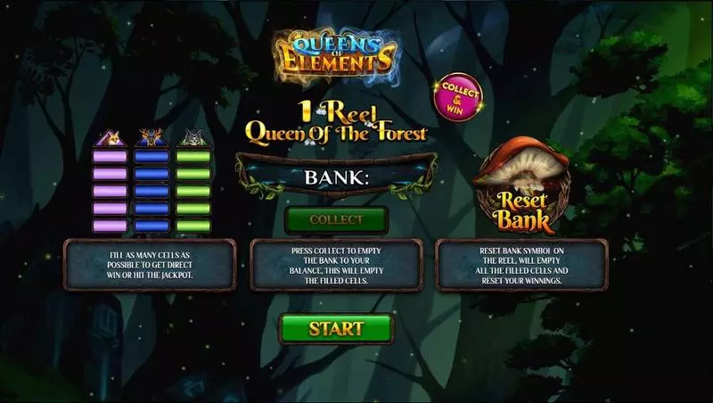 1 Reel Queen Of The Forest Spinomenal Slot Introduction Screen